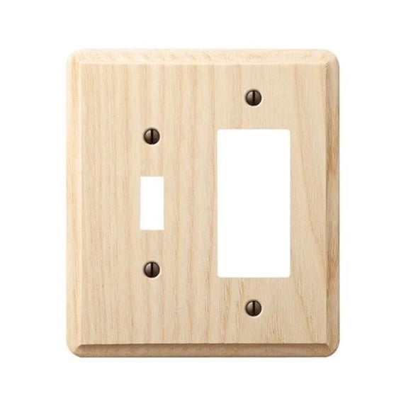 401TR Contemporary Unfinished 1 Toggle 1 Rocker-GFCI Wall Plate Ash