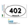 thumbnail image 1 of 402 - Lincoln, NE - Nebraska - Oval Area Code Sticker, 1 of 1