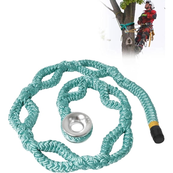 40203 Rigging Ring Sling Rope, 0.86" x 7.2' Arborist Rope with 35mm Aluminum Ring, Arborist Sling 25000 LBS MBS / 2500 LBS WLL, 7-Pocket Adjustment, Tree Climbing Gear