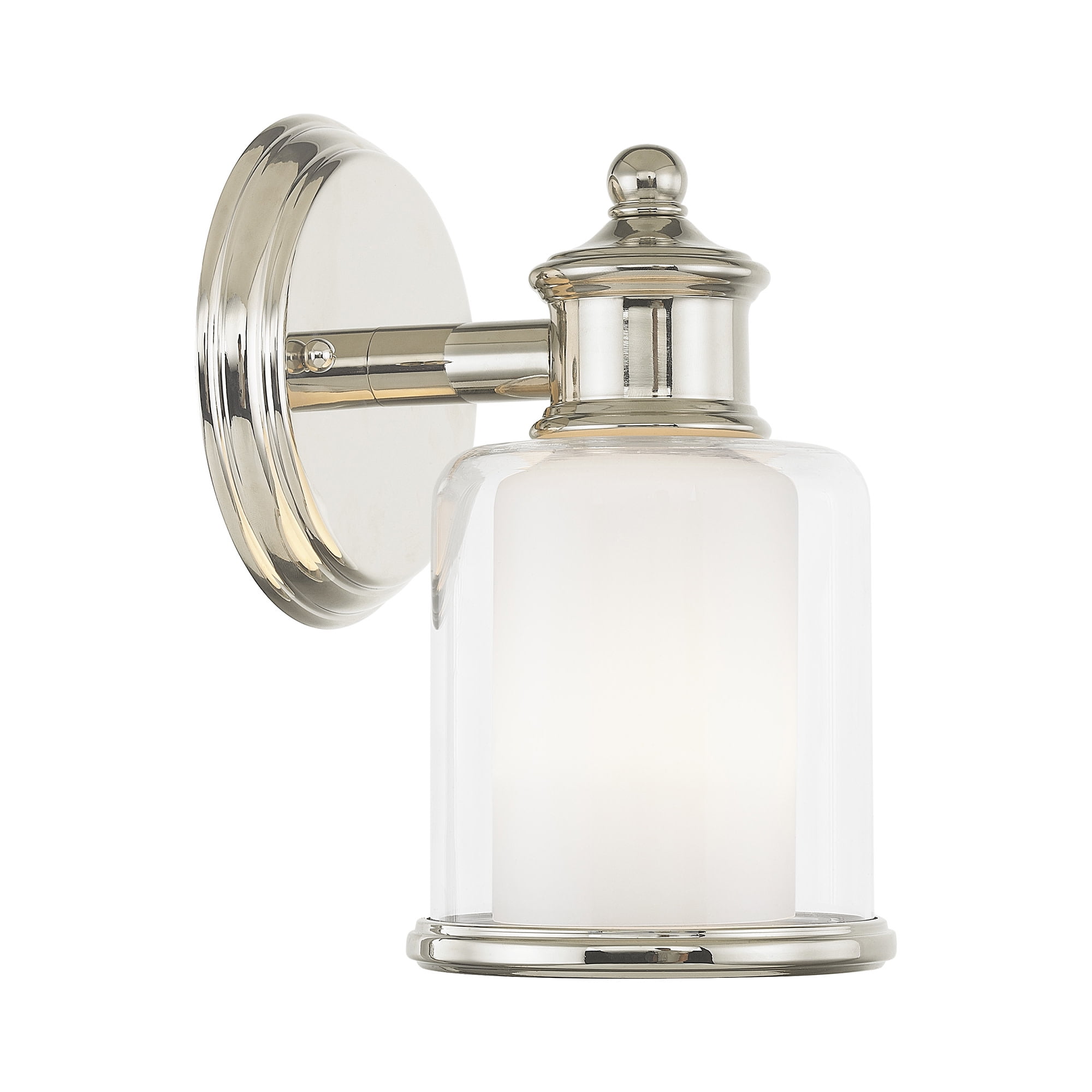 Polished Nickel 1-Light Outdoor Wall Sconce