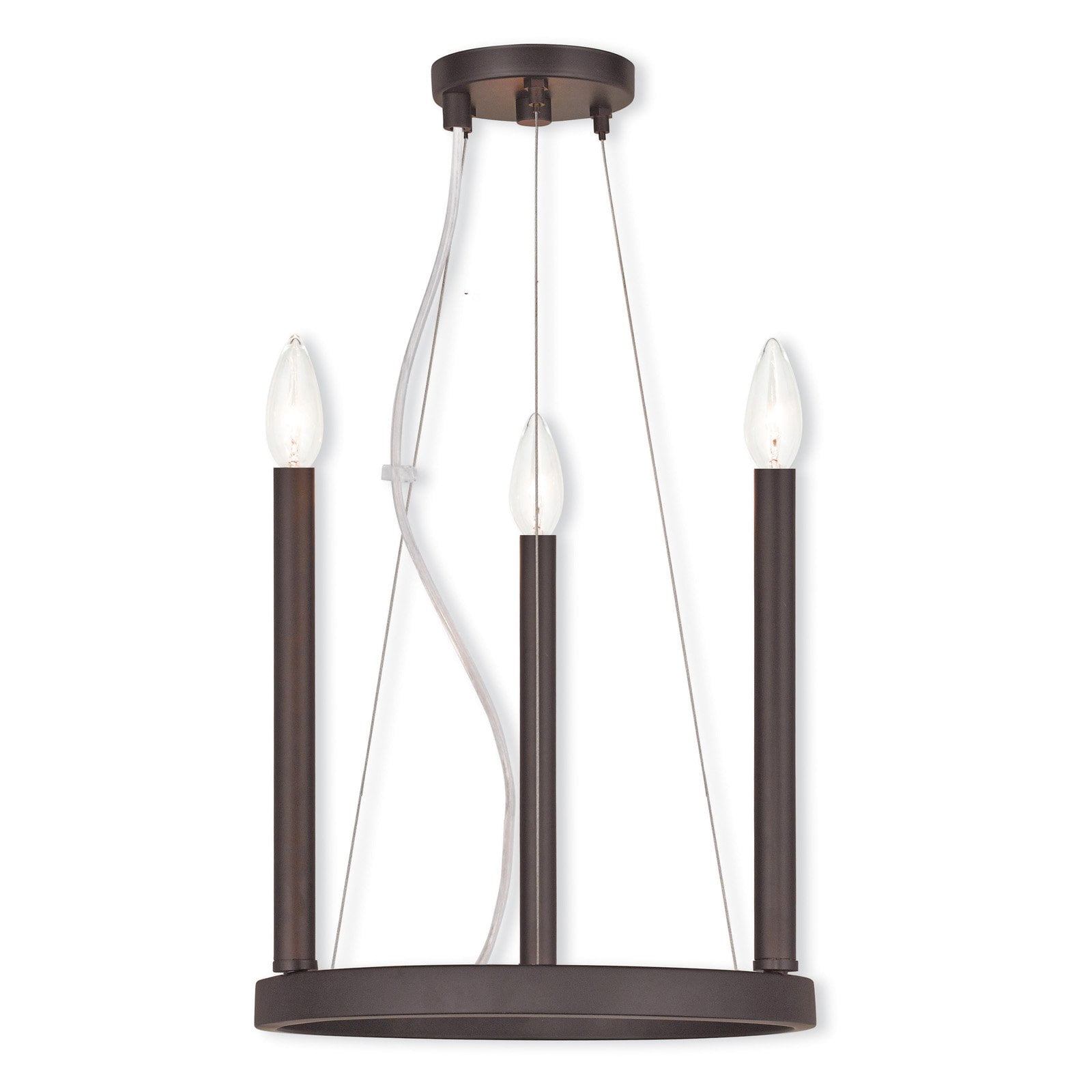 Bronze Mini Candle 3-Light Chandelier