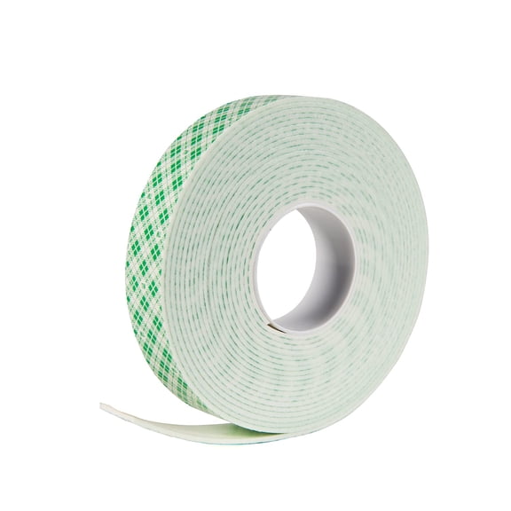4026 Double Coated Urethane Foam Tape, Bonding, Attaching, Mounting, White, 0.75 in x 5 yd, 1 Roll