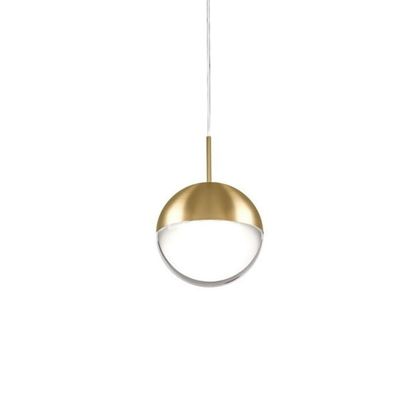 402801BG-LED-Kuzco Lighting-Pluto - 6W LED Pendant-3.88 Inches Tall and 3.88 Inches Wide-Brushed Gold Finish -Traditional Installation