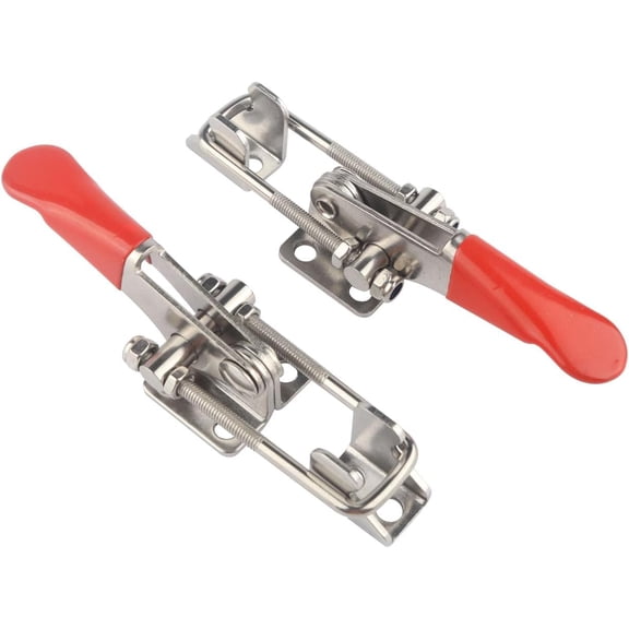 40323 Toggle Latch Clamp Adjustable,304 Stainless Steel, Quick Release Hand Tool 400Lbs Toggle Clamp for Storage Box, Case Trunk, Freezer Door, 2Pcs
