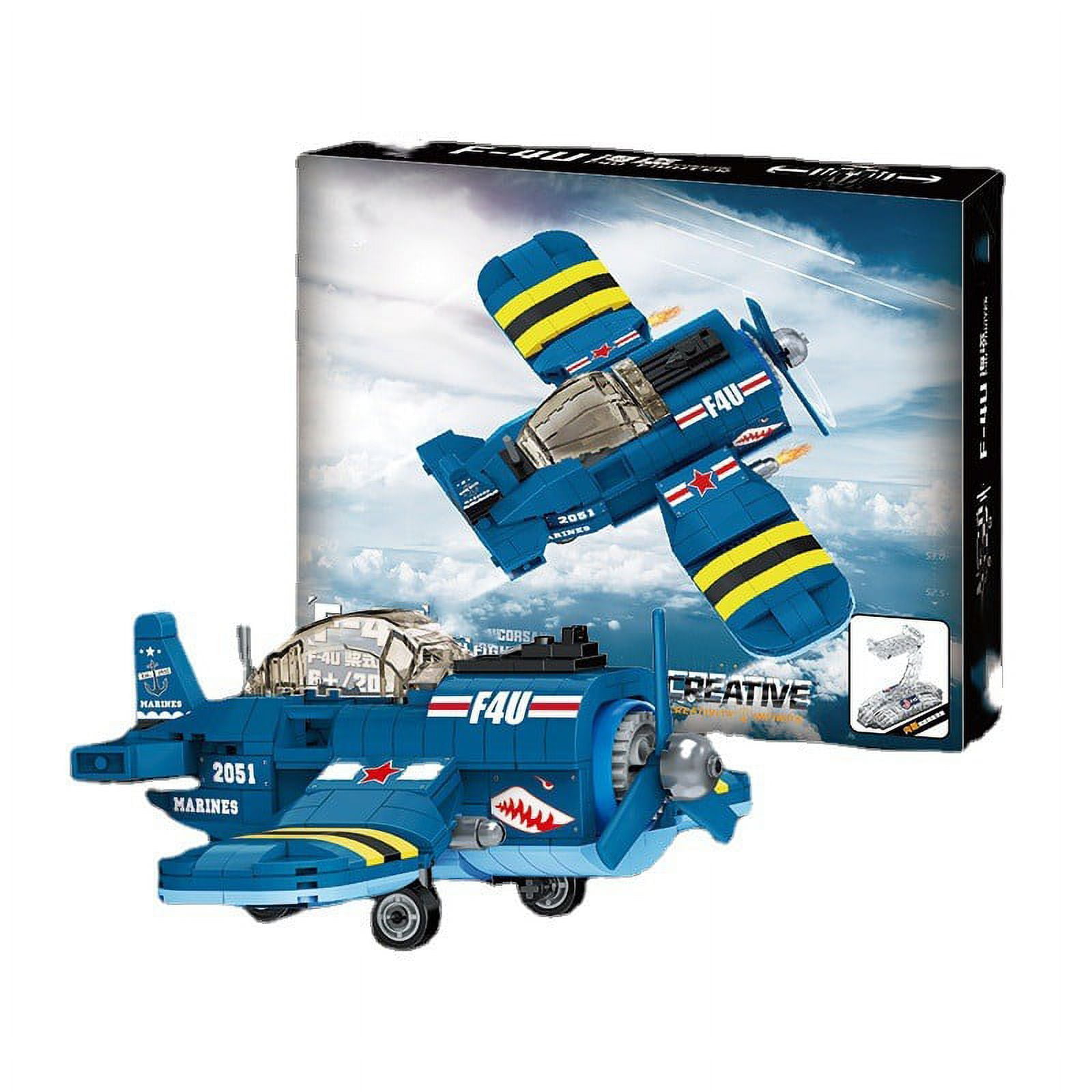 403Pcs WW2 Military Aircraft Building Blocks Planes Toys Mini Action