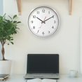 thumbnail image 1 of 404-1235UA-PL UltrAtomic 14 inch Stainless Steel Wall Clock, Shatterproof Lens, Silver, 1 of 5