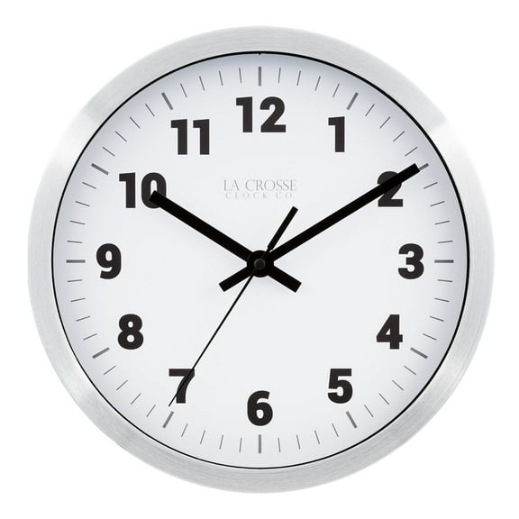 La Crosse Clock 10 In Nash Metal Analog Quartz Clock, 404-2626