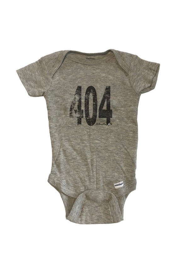 404 Atlanta Georgia Area Code Baby Bodysuit - One Piece Baby Bodysuit - Grey