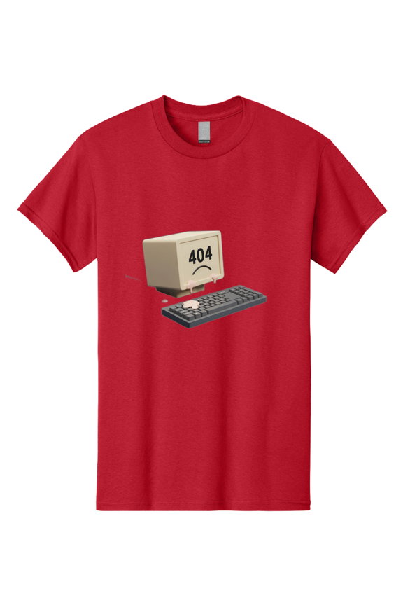 404-Error-Computer Mens Graphic Tee, 100% Cotton, Casual Summer Wear BAA084