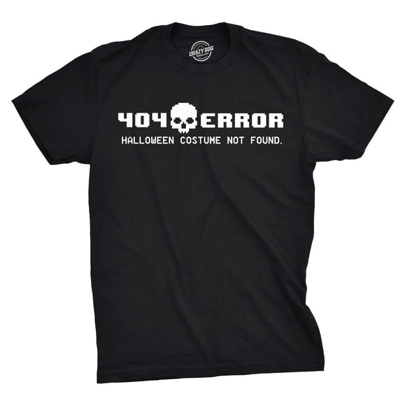 404 Error Costume Not Found T Shirt Funny Halloween Nerdy Internet Tee Graphic Tees
