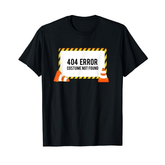 404 Error Costume Not Found T-Shirt Funny Halloween Top Tee T-Shirt