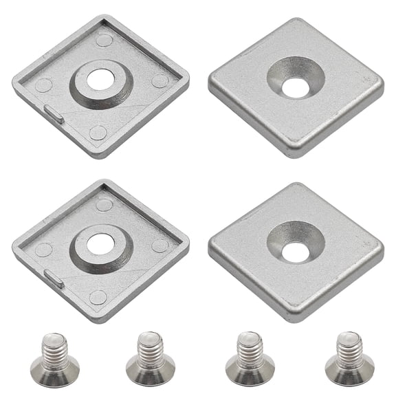 4040 Series European Standard Aluminum Extrusion Profile End Caps with Screws, Accessories for T-Slot Aluminum Profiles, 4 Sets