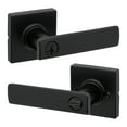 thumbnail image 1 of Kwikset Breton Square Keyed Entry Lever Doorknob with Smartkey Matte Black, 1 of 9