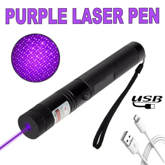 405Nm Purple Laser Pointer Light Star Beam Pen Lazer Zoom Focus W/Starry Head