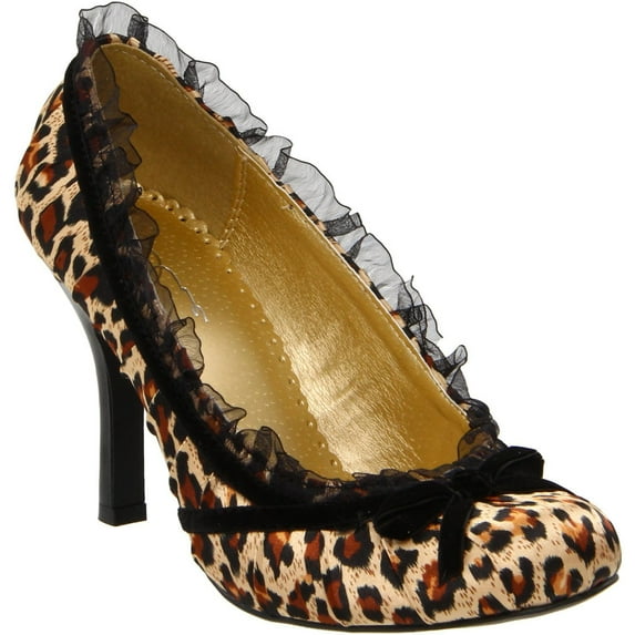 406-Doll, 4" Heel Satin Pump Shoes With Velvet Bow