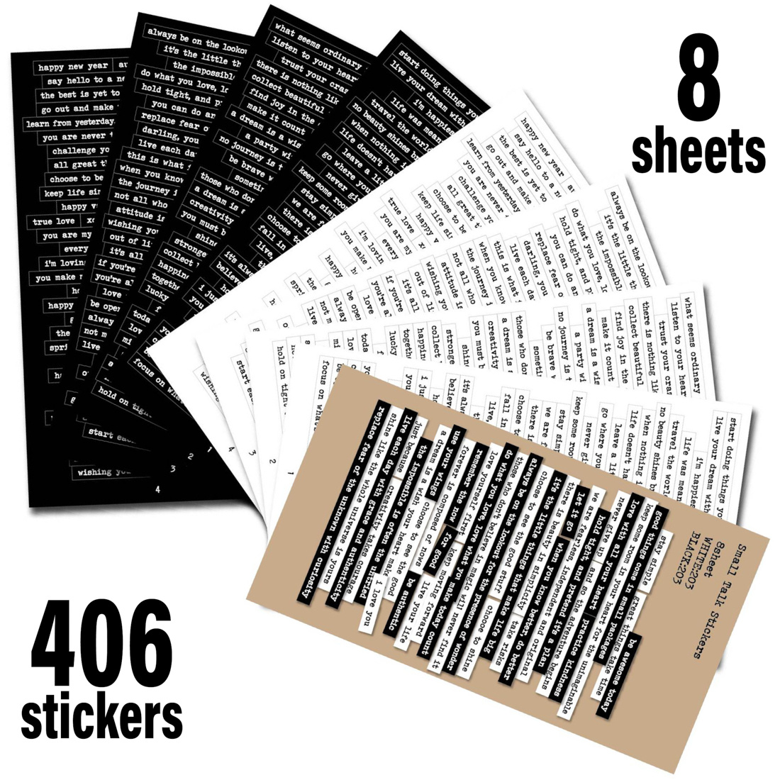 406 Pieces of Inspirational Quote Stickers for Scrapbooking ...