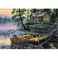 thumbnail image 1 of 406259 Gold Collection Petite Morning Lake Counted Cross Stitch Kit-7 in. x 5 in., 1 of 1