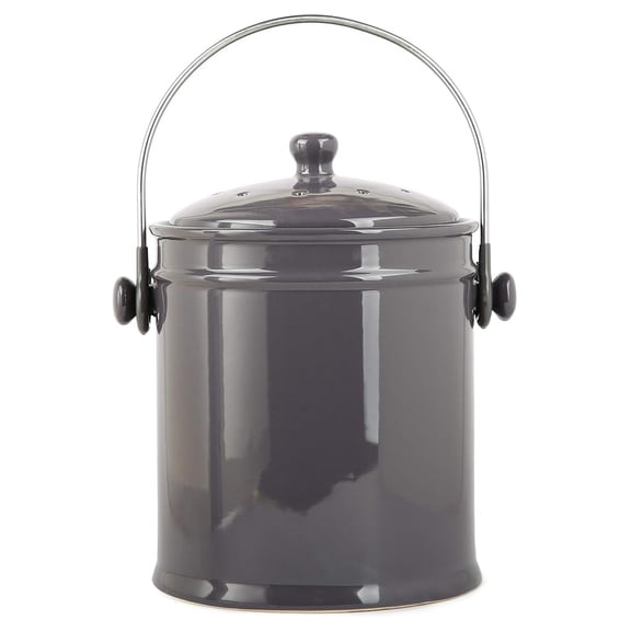 40629 Ceramic Compost Bin, Charcoal