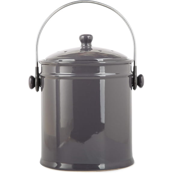 40629 Ceramic Compost Bin, Charcoal