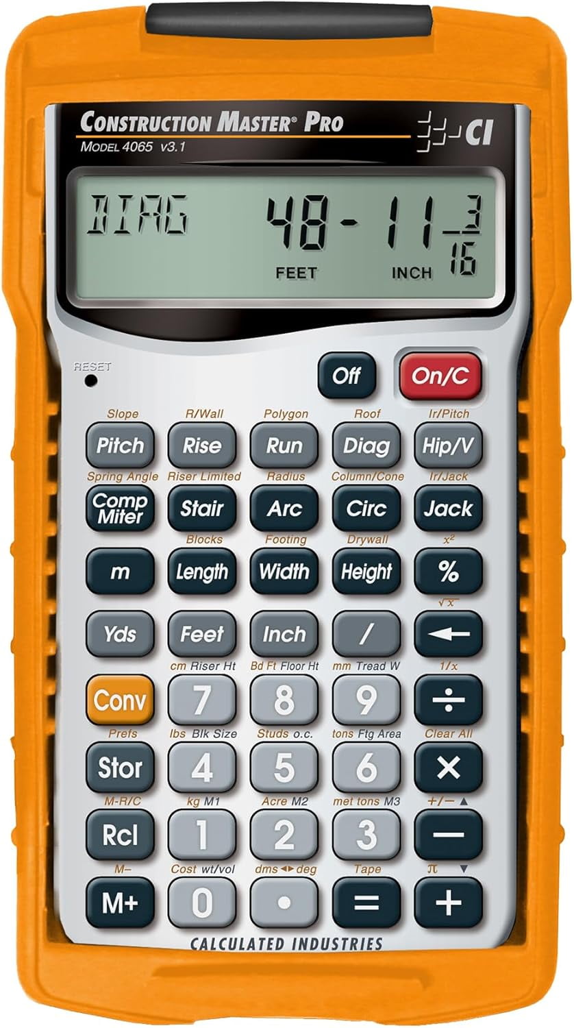 Construction Math Equ 4065 Construction Master Pro Advanced Construction Math Feet-inch ...