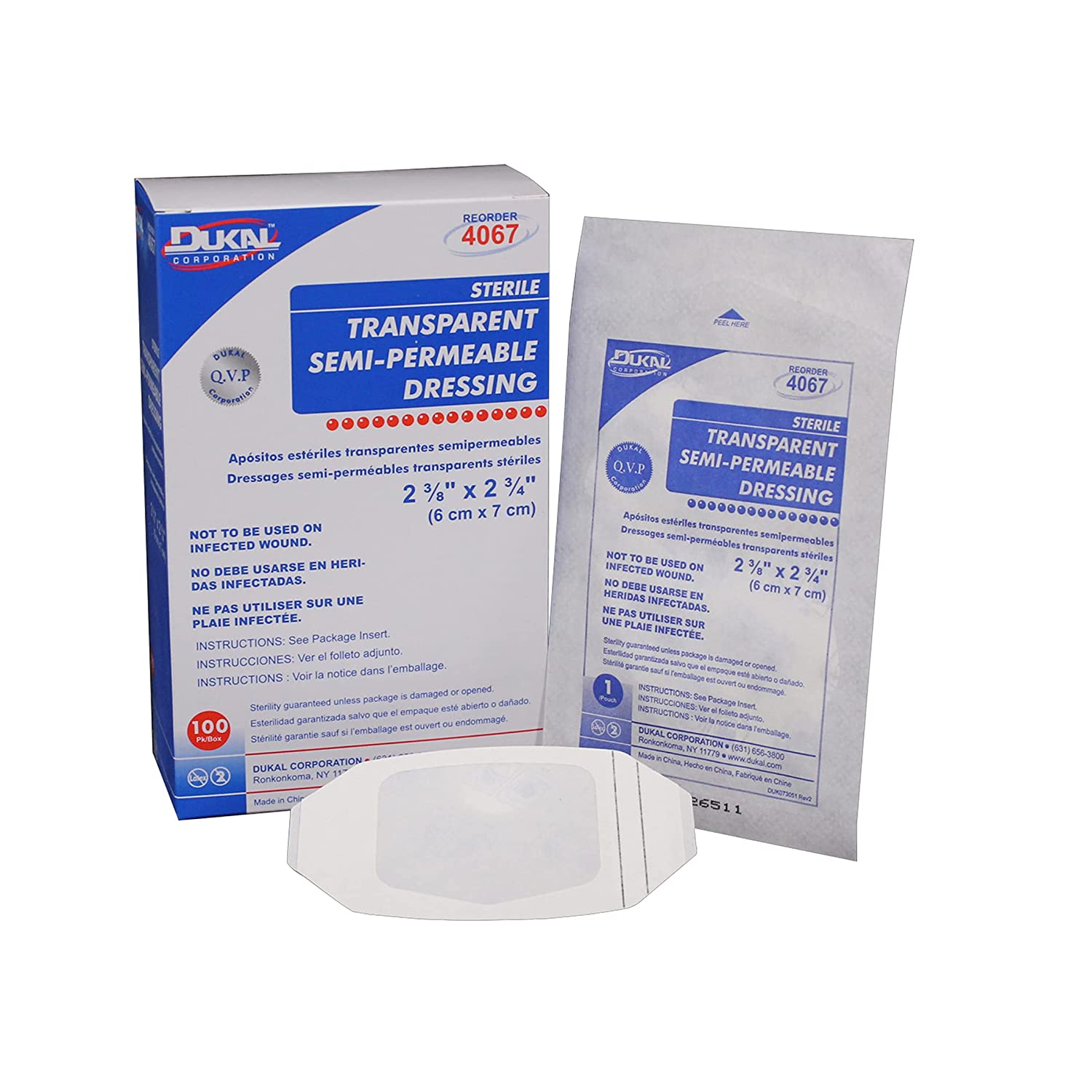 4067 Transparent SemiPermeable Dressings, Sterile High MVTR for I.V