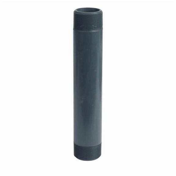 407-100 Schedule 80 PVC Nipple Gray - 1.5 x 10 in.