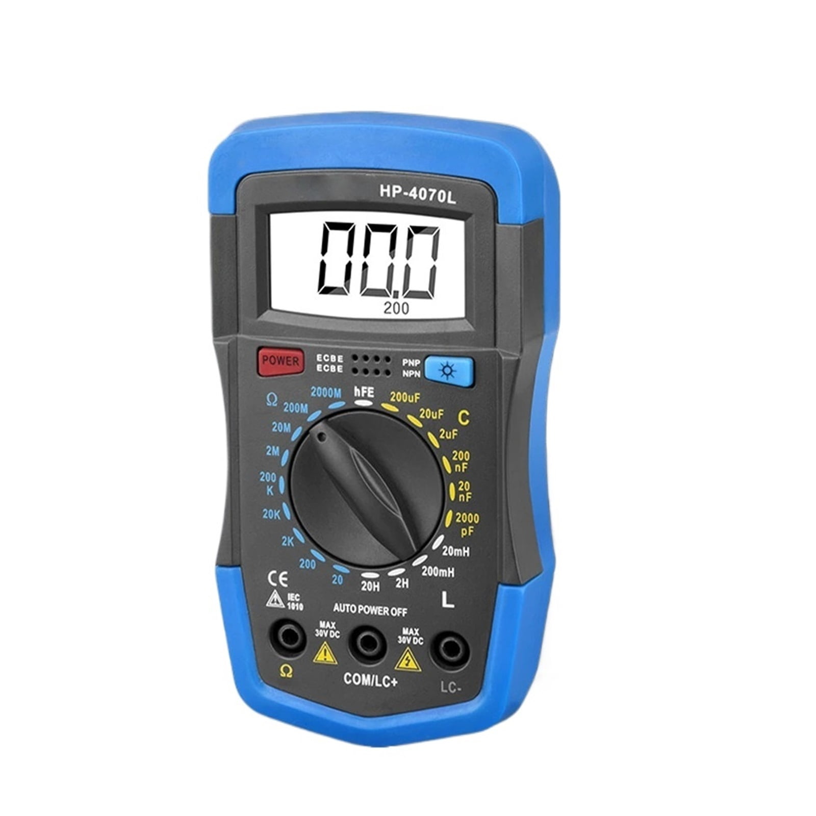 4070L Capacitance Inductance Resistor Tester Multimeter Capacitor 2000pF-200F Digital LCD Meter With Backlight LCR Meter ,Versatile Measurement