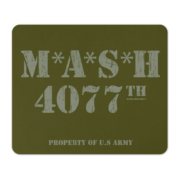 4077th MASH Distressed Logo 1/4" Thick Mousepad