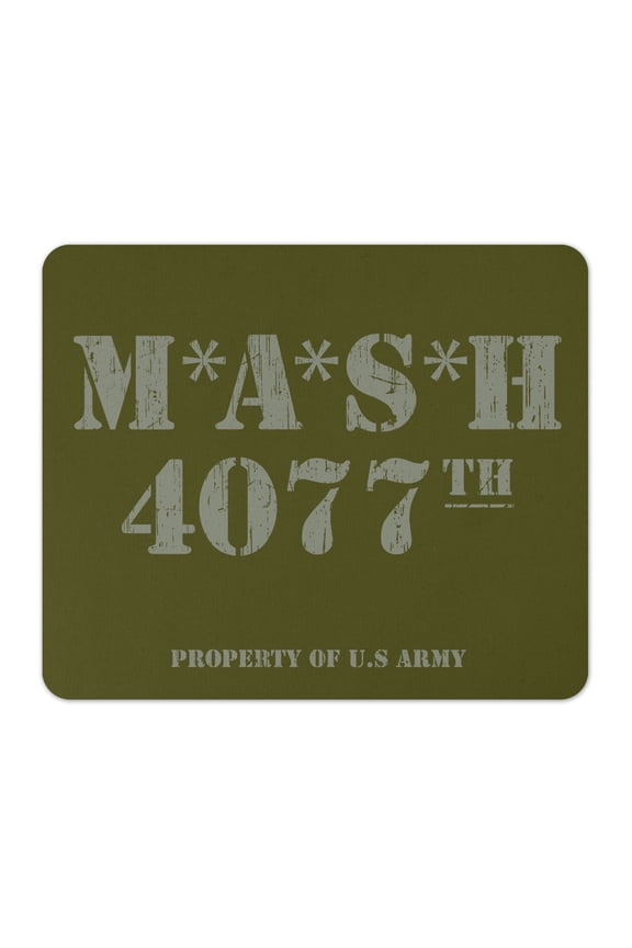 4077th MASH Distressed Logo 1/4" Thick Mousepad