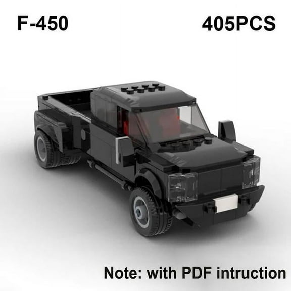 407PCS FD-F 450 MOC Speed Champions Racing Car Sports Model Garage Sets Building Blocks Famous Racers City Vehicle Technique DIY Bricks Toys Ford F-450  (D010079) Christmas Gift