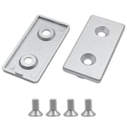 4080 Series European Standard Aluminum Extrusion Profile End Caps with Screws, Accessories for T-Slot Aluminum Profiles, 2 Sets