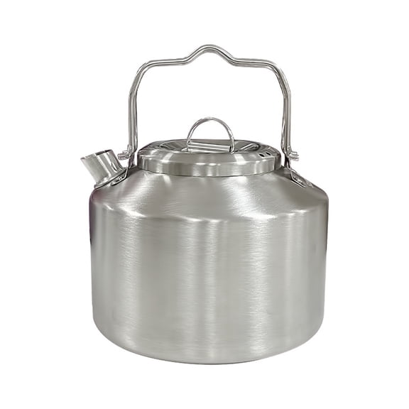 4082 Black Handle 1.8L Kettle Outdoor Stainless Steel Teapot Portable Hot Water Kettle Camping Barbecue And Cooking Kettle Practical