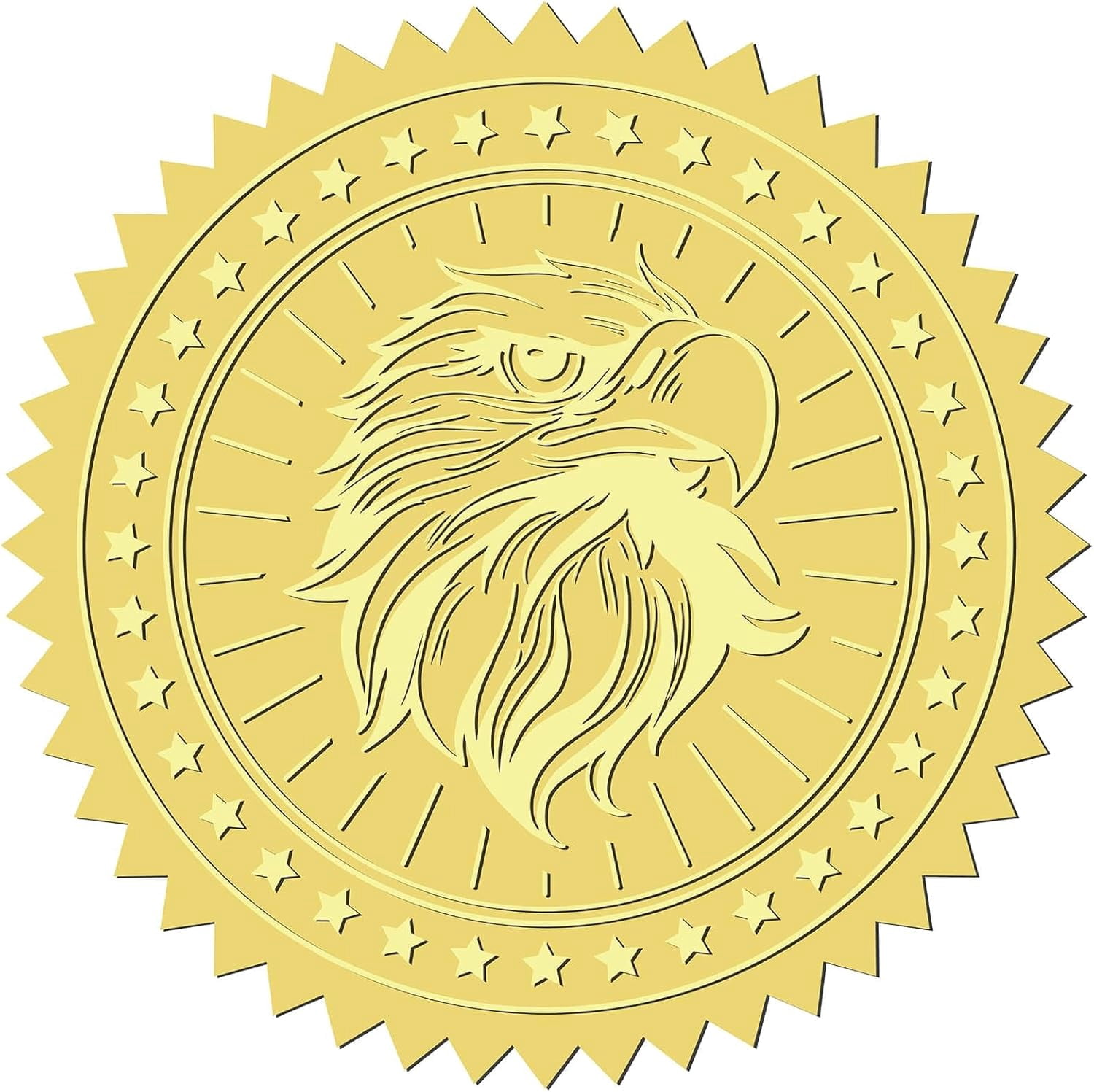 Sticker For Computer Certificate 408Pcs Eagle Gold Foil Embossed Stickers 2
