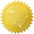 thumbnail image 1 of 408Pcs Employee of The Month Gold Foil Embossed Stickers Star 2" Vintage Seals Certificate Self Adhesive Sticker Decor Labels for Achievement Awards Wedding Invitation Graduation Envelopes Colorful, 1 of 6