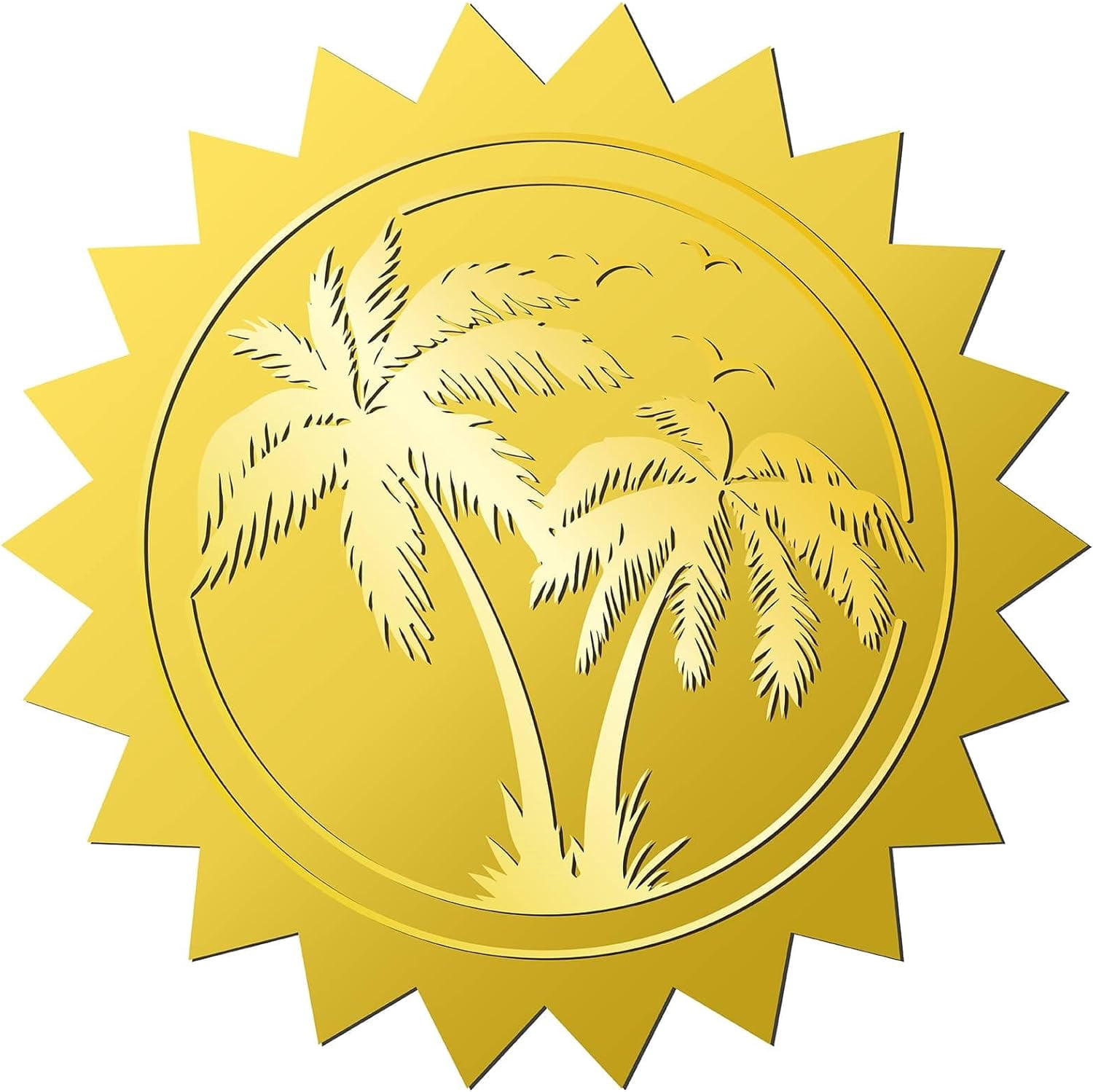 Gold Foil Eagle Stickers | 408Pcs Embossed Seals For Envelopes, Certificates & Gifts | 2 Inch Round Labels