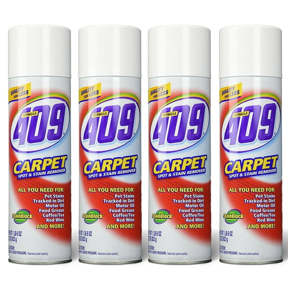 409 Carpet Refreshing Foam - Spot & Stain Remover | Powerful 22 oz Formula | Easy Solution | Quick & Effective | Removes Tough Stains (Pack of 4)