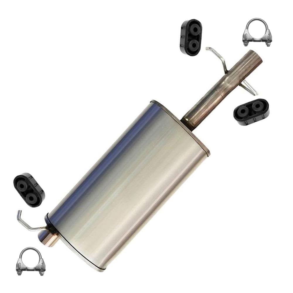 Northeastern Exhaust Muffler with Hangers Fits 1996-1997 Chevrolet S10 2.2L, 1996-1997 GMC Sonoma 2.2L & 1996-1997 Isuzu Hombre 2.2L - Direct Fit | Stainless Steel