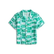 Toddler Boys Camp Shirt with Short Sleeves, Sizes 12M-5T