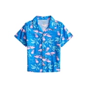 Toddler Boys Camp Shirt with Short Sleeves, Sizes 12M-5T