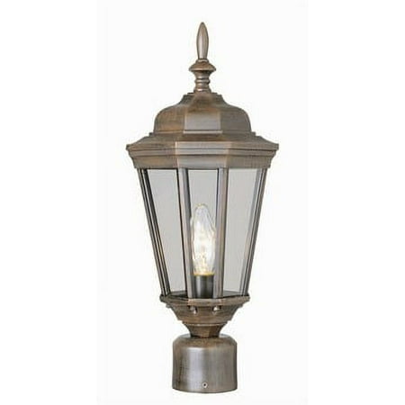 4096 SWI-Trans Globe Lighting-Waldorf - One Light Outdoor Post Mount Swedish Iron Finish with Clear