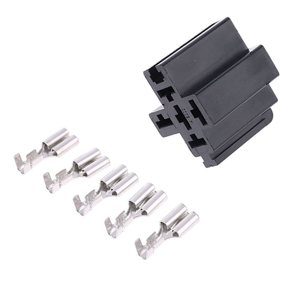 40A 5 Pin Relay Connector Socket With 5 X 6.3mm Terminals Car Truck Vehicle Relay