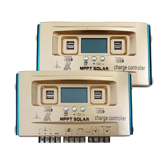 40A 60A 100A Wind Solar Hybrid Char Controller Dual USB Char Wind-Solar Hybrid System Controller MPPT Char Regulator ,High-Efficiency - 100A_12V 24V 36V 48V 60V