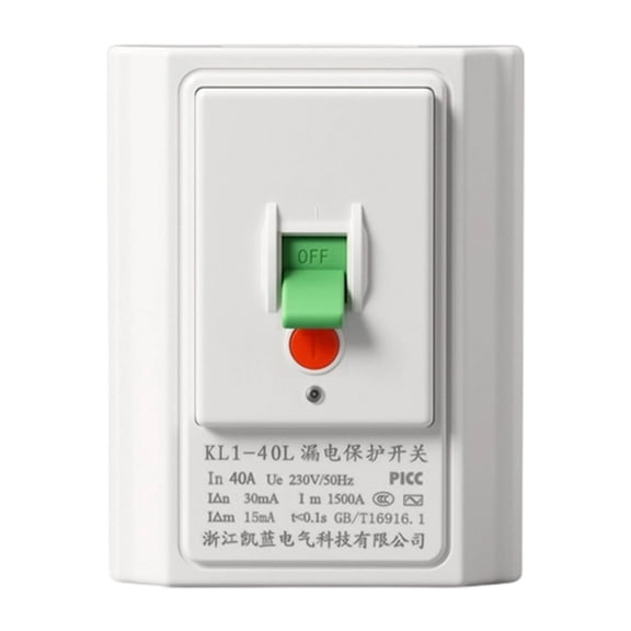 40A Air Conditioner Leakage Protector Switches Home Water Heater Faucet Safety Switches Leakage Special Protector Enduring