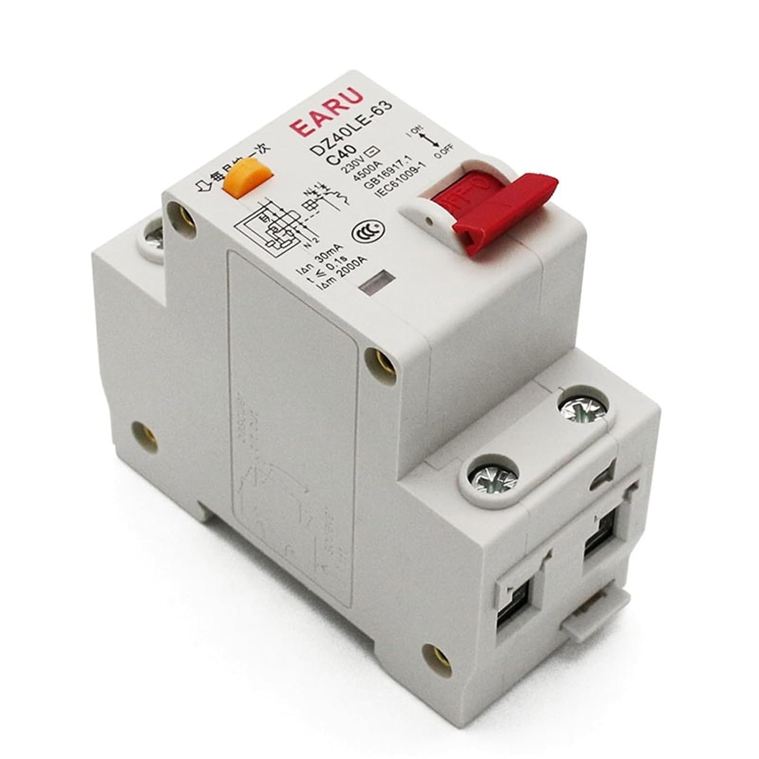 40A DZ40LE EPNL 230V 1P+N Residual Current Circuit Breaker with Over ...