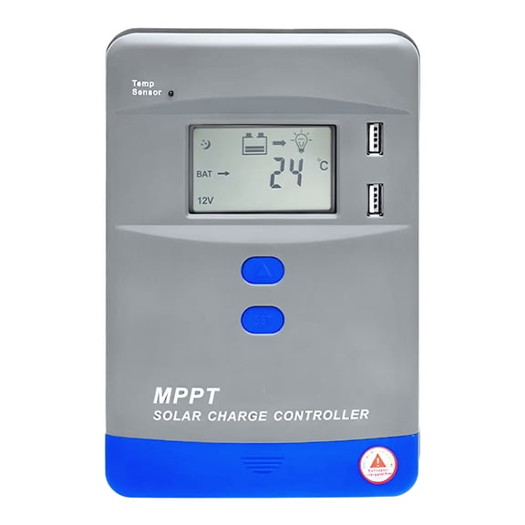 40A MPPT Solar Charge Controller 12V/24V Auto Battery Regulator LCD Display,MAX PV Panel Input 1040W for AGM, Gel, Flooded and Lithium Battery Charging