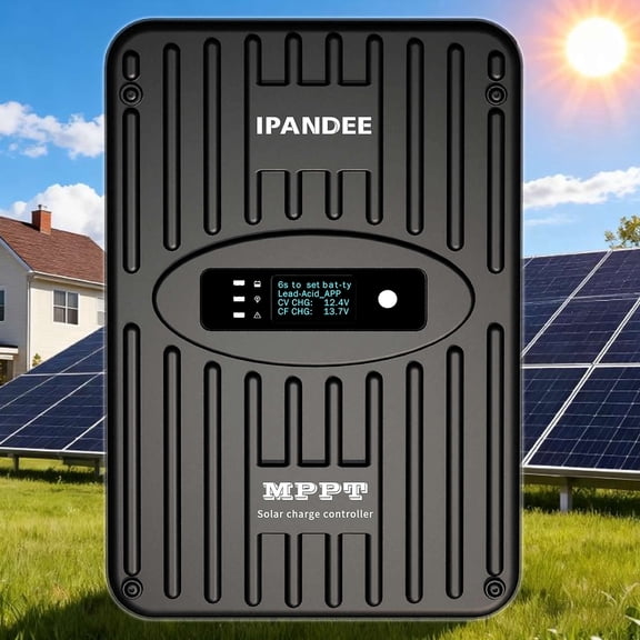 40A Solar Charge Controller MPPT 12V/24V Auto,100V Max Input,99.5% Efficiency,OLED Display,Lithium Activation,RS485&APP Control,Solar Panel Regulator for Lithium/Lead-Acid,Sealed,AGM,Gel,FLD Battery