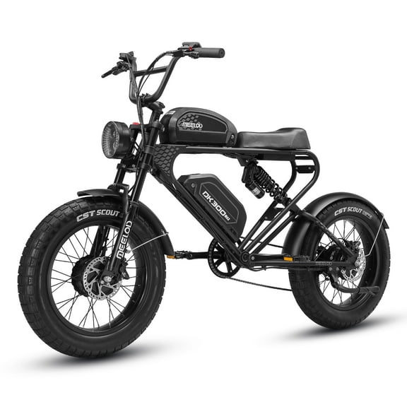 40AH 2400W 48V Electric Bike for Adults Peak Value Dual Removable Battery Ebike, 56KM/H Mountain Snow, Sand, Road Dirt Bike, 20*4“ Fat Tire, Range 150-240KM, Multiple Shock Absorber, App Find Bike