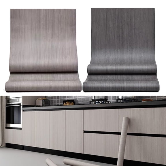 40Cm*5M Imitation Wood Grain Wall Sticker Wallpaper Pvc Renovation Wallpaper Light Gray Smile Home
