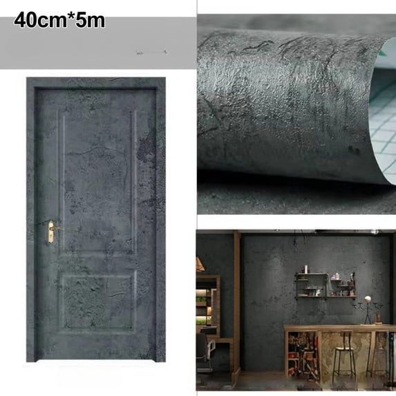 40Cm*5M Vintage Waterproof Pvc Wall Stickers:Easy To Install & Clean For Stylish