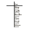 thumbnail image 1 of 40Cm Metal Cross Wall Art With Inspirational Bible Verses, Rustic Silhouette Design For Living Room Bedroom Terrace Kitchen, Spiritual Home Decor For Easter Weddings Housewarmings, 1 of 6